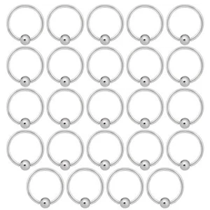 Wholesale 24 Pack 12GA 14GA 16GA Captive Bead Ring Surgical Steel Nose Piercings - Picture 1 of 8