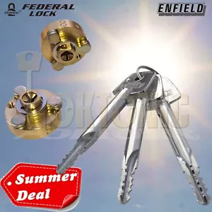 Enfield Garage Door Bolts Locks Juego de repuesto Núcleo de tapón de cilindro con 3 llaves - Imagen 1 de 1