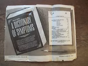 The Australian Women's Weekly Dictionary of Symptoms - 1969 Magazine Supplement - Picture 1 of 1