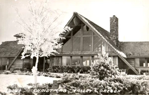 PPC Postcard OR Oregon Lodge Christmas Valley Real Photo - Picture 1 of 2