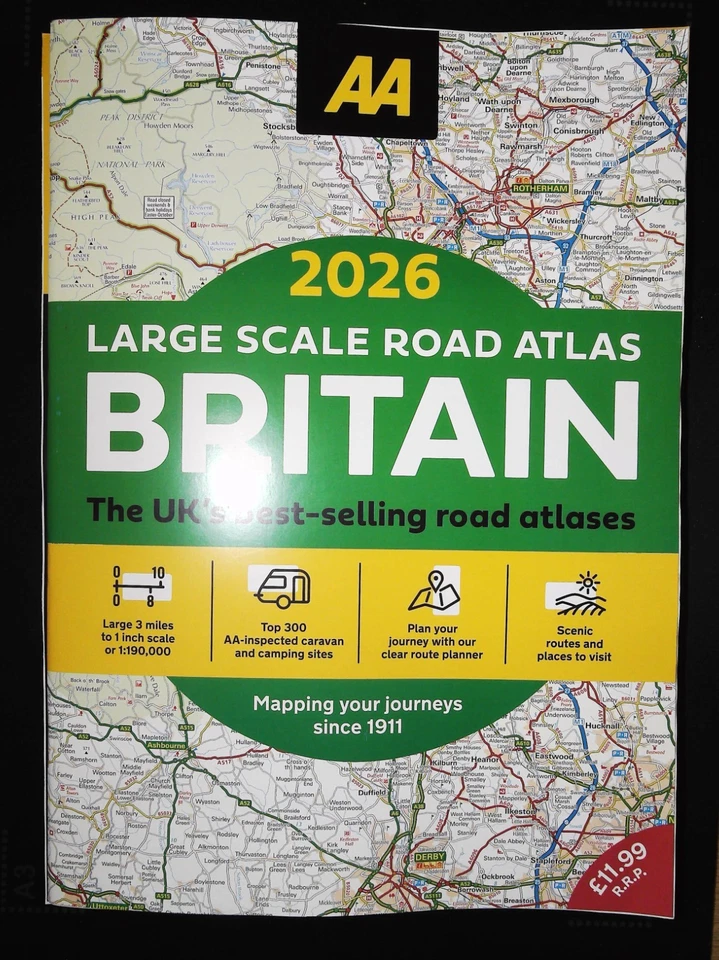 AA ROAD ATLAS BRITAIN 2026 MAP - 3 MILES TO 1 INCH LARGE - FREE TRACKED DELIVERY - Image 1 of 4
