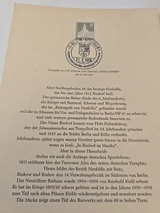 Briefmarke Deutschland 8 Pfennig Erstausgabe 22.06.1956 gestempelt Berliner Stad - Bild 1 von 3