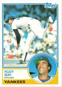 1983 Topps Baseball Rudy May New York Yankees #408 - Picture 1 of 2