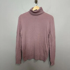 RALPH LAUREN PURPLE LABEL lavender cashmere turtleneck sweater sz L Large Womens - Picture 1 of 7