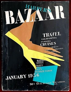 Harper's Bazaar Magazine ~ January 1936 ~ Cushing Sisters Chanel Lanvin Man Ray - Picture 1 of 12