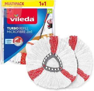 Vileda Turbo 2in1 Ersatzköpfe – 99% Bakterien entfernt, 2er Pack, Mikrofaser - Bild 1 von 13