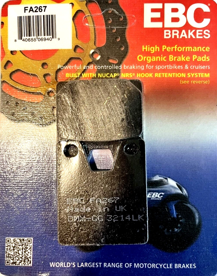 正品 EBC 刹车片 1998-01 雅马哈 YZF-R1 + 1999-00 YZFR7 #FA267 — 第 1/1 张图片