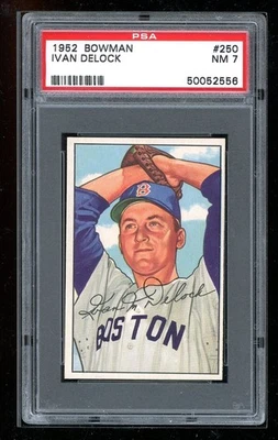 1952 Bowman #250 Ivan Delock PSA 7 - Image 1 of 2