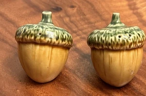 Vintage Keramik Eichel Salz und Pfefferstreuer, Wald Herbst Küche Deko - Bild 1 von 4