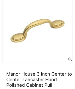 Set Of 9 Belwith P431-LP Manor House 3" Center Hand Polished Cabinet Pulls - Picture 1 of 6