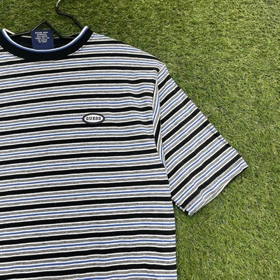 Guess Shirt Youth Large Los Angeles Vertical Striped Retro 90s y2k Skater - Image 1 of 4