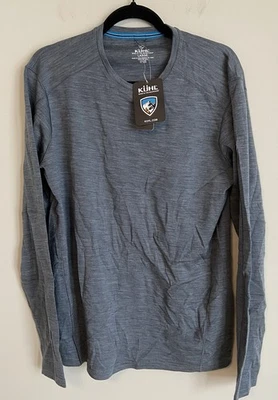 New Kuhl Men's Invigoratr Merino Wool Slate  Blue Long Sleeve Shirt Large - Image 1 of 2