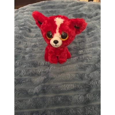 TY Beanie Boos Tomato Red Dog Plush Stuffed Animal Glitter Eyes Toy - Image 1 of 4