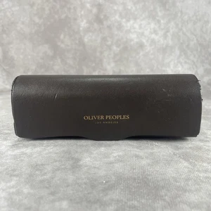 Custodia occhiali Oliver Peoples SOLO rigida marrone flip top Los Angeles LEGGI - Foto 1 di 8
