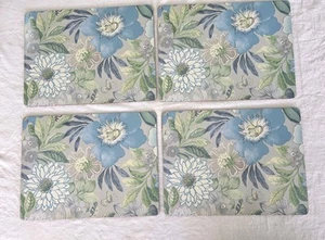  Tischsets 4 Stück Verzauberte Accessoires Blumenmuster Korkrücken siehe Bilder - Bild 1 von 9