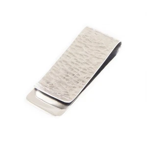 HAMMERTONE 925 STERLING SILVER BIKER ROCKABILLY GOTHIC HANDMADE MONEY CLIP TP-M4 - Picture 1 of 4