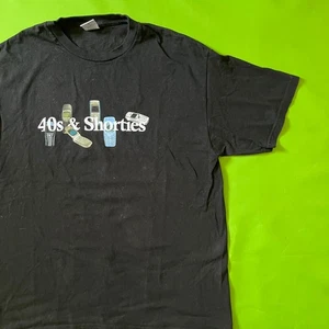 40s & Shorties Black T-Shirt Mens Large Vintage Cell Phone Graphic Tee - Picture 1 of 6