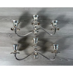Candelabros convertibles Gorham Sterling CD-3 brazos de plata esterlina - Imagen 1 de 7