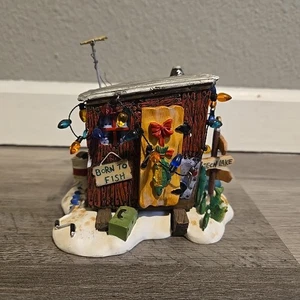 Department 56 Here Fishy Fishy Ice House READ Broken Chimney Snow Village No Box - Bild 1 von 7