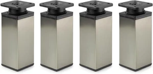 ® Set Di 4 Piedini per Mobili Regolabili, 40 X 40 Mm, Altezza 100 Mm, Perfetti p - Foto 1 di 12