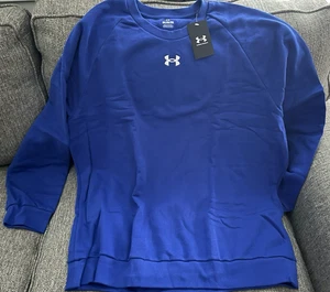 Under Armour Rival Fleece Sweatshirt Crew royalblau Größe 3XL Einzelhandel $ 50 - Bild 1 von 6