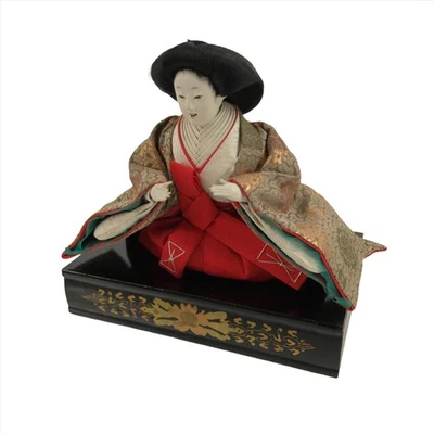 Boneca japonesa Hina dia das meninas festival tribunal Lady Matsuri madeira seda quimono ID560 - Imagem 1 de 4