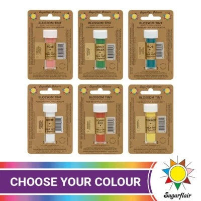 Sugarflair BLOSSOM TINT Edible Dust Powder Sugarcraft Food Cake ALL Colours 7ml - Image 1 of 4