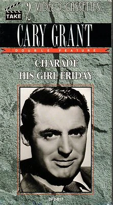 CARY GRANT "CHARADE/ HIS GIRL FRIDAY" 2 VHS SET 1988 madacy - Image 1 of 2