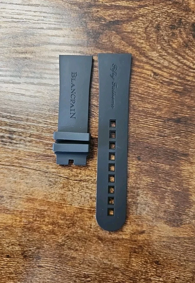 Authentic Blancpain STD OEM Fifty Fathoms Black Rubber Strap 23 x 20 Standard  - Image 1 of 4