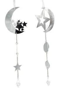 Acryl Hänger Mond+Sterne - Christbaumschmuck Weihnachtsdeko Weihnachts-Hänger - Bild 1 von 4