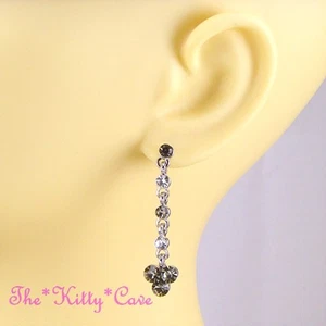 Pendientes Regency Deco Chic Plata Clásicos Largo Gota Trifolio con Cristal de Swarovski - Imagen 1 de 4