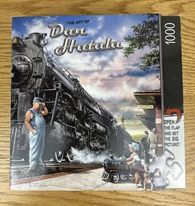 NEW - WHISTLE STOP by Dan Hatala 1000 Piece Train Puzzle Master Pieces 19"x26" - Picture 1 of 9