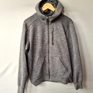 Uniqlo Dry Stretch Sweat Full Zip Hoodie Size Medium Dark Grey - Picture 1 of 9