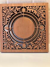 NIB Frank Lloyd Wright "Roberts Skylight" Wood Trivet Oak Leaves and Circles