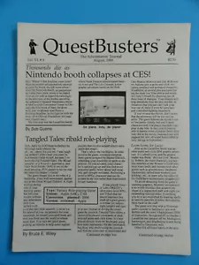 QUESTBUSTERS AUG. 1989 VOL. VI, #8 NINTENDO BOOTH COLLAPSES AT CES! - Picture 1 of 7