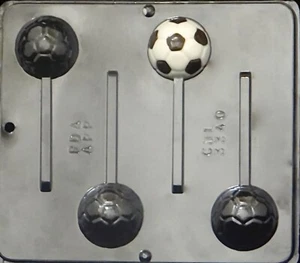 CHOCOLATE DE FÚTBOL, MOLDE DE PIRULETA, JABÓN, ARCILLA, MOLDE/MOLDES - Imagen 1 de 1