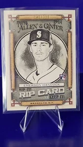 Emerson Hancock 2024 Topps Allen & Ginter #RIP-EH Mariners A&G Rip Cards Ripped - Foto 1 di 2