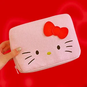 Sanrio Hello Kitty Face Japan Beauty Cosmetic Case Vanity Organizer Toiletry Bag - Picture 1 of 16