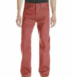 Levi's Men's 501 Denim Original Shrink to Fit Button Fly Jeans Red Salmon 31x30 - Picture 1 of 4