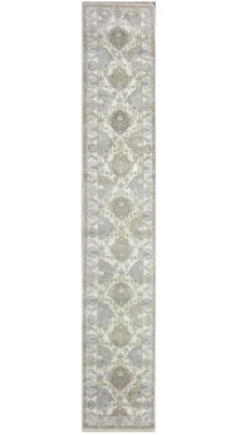 Alfombra oriental de lana anudada a mano 2X16 Oushak Runner (2'4" x 15'6") Foto 1 de 4