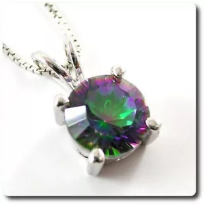 Topaz Pendant Mystic Silver Plated - Picture 1 of 3