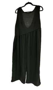 Pantalon Womens Black Open Back Pocket Jumpsuite Size Xl - Picture 1 of 4