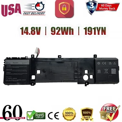 ✅191YN Battery For Dell Alienware 15 R1 R2 ALW15CD ALW15ED ALW15ER Series 08NH55 - Image 1 of 4