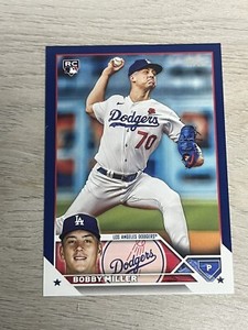 Bobby Miller 2023 Topps Update Rookie Card RC #US188 Dodgers Blue Parallel