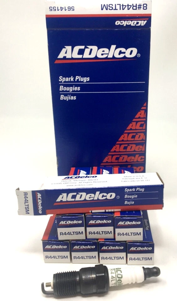 NEW GENUINE GM ACDelco Spark Plugs R44LTSM Set Of 8 - Image 1 of 1