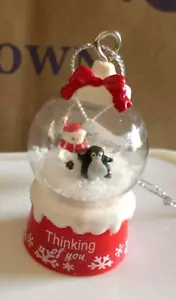 Ganz Tis the Season Personalized Ornament Thinking of You Snow Globe 2-1/4" - Picture 1 of 1