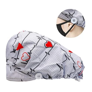 Unisex Surgical Cap Doctor Nurse Baotou Caps Bouffant Sanitary Cotton Polyester - Picture 1 of 85