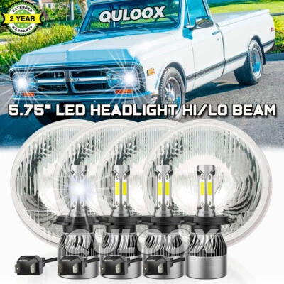 4PCS 5.75" LED Headlights Hi/Lo Beam DRL for GMC C15/C1500 1961-72 Pickup C2500 Foto 1 de 4