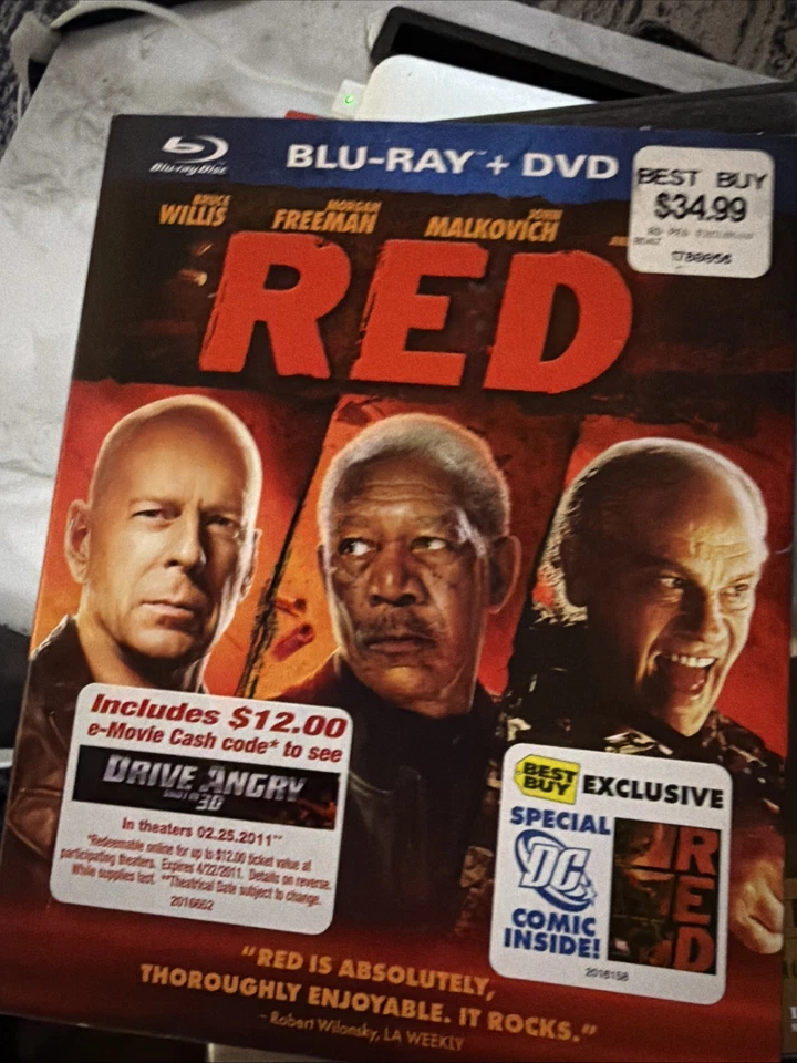 Red (Blu-ray, DVD, 2011) Best Buy Exclusive With Comic Book Bruce Willis  Foto 1 de 1