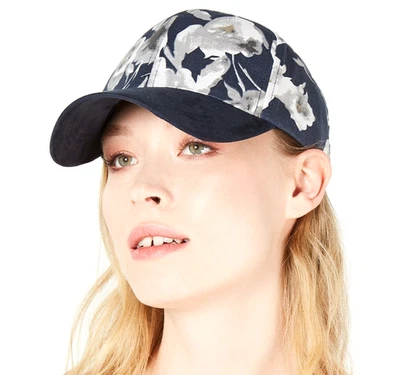 INC International Concepts Women's 100% Cotton Body Floral Baseball Cap Blue - Image 1 of 4